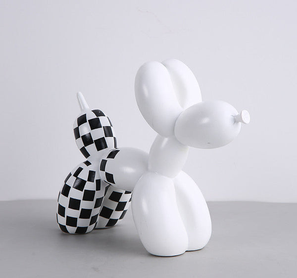 Black And White Balloon Dog Ornament Animal - Moon Store